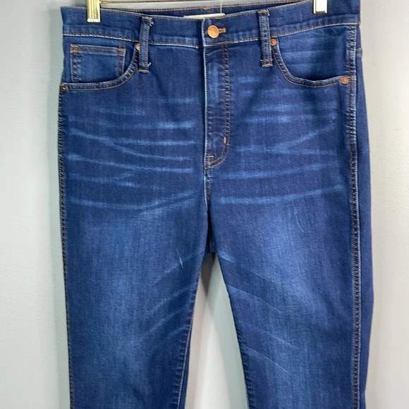MADEWELL Blue Medium Hayes Wash 10” High-Rise Skinny Jeans Stretch Size 31 - Picture 3 of 12